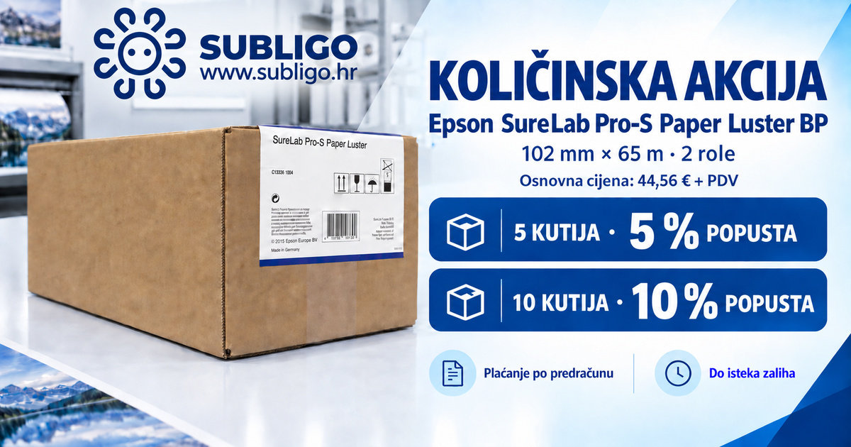 Epson SureLab Pro‑S Luster: veća zaliha, veća ušteda